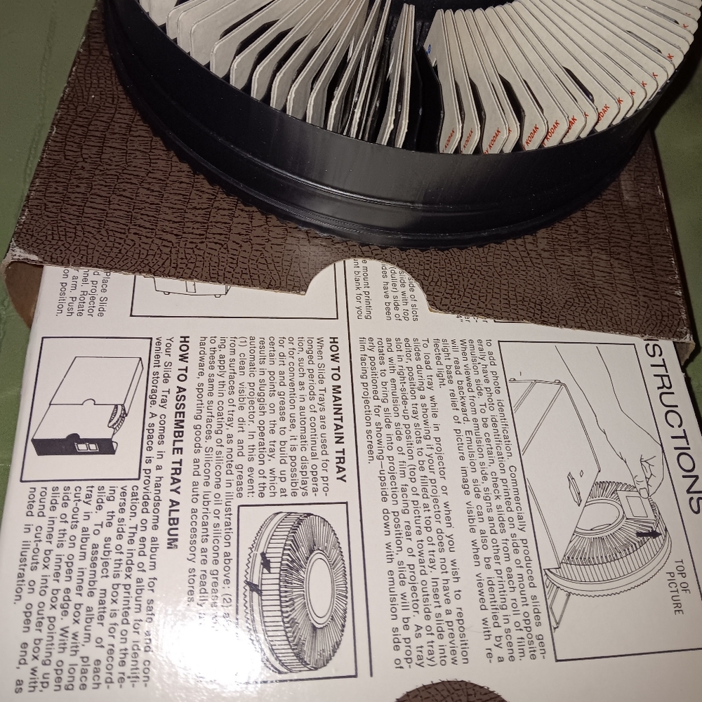 Vintage Slide Tray with Instructions